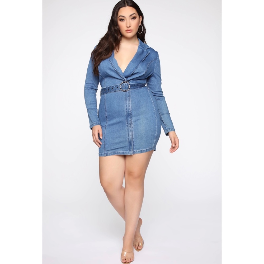 Denim Blazer Mini Dress